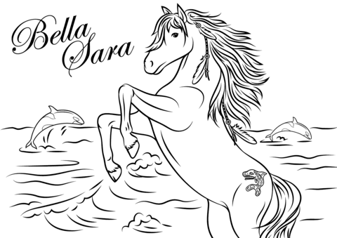 Bella Sara Native Lights Coloring Page